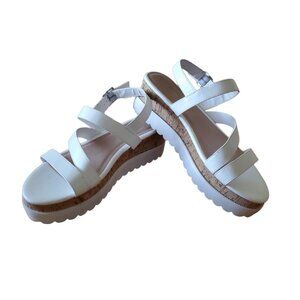 Madden Girl White Platform Sandals Size 11